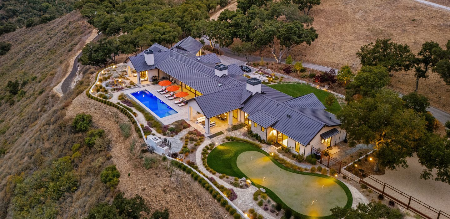 luxury home aerial view